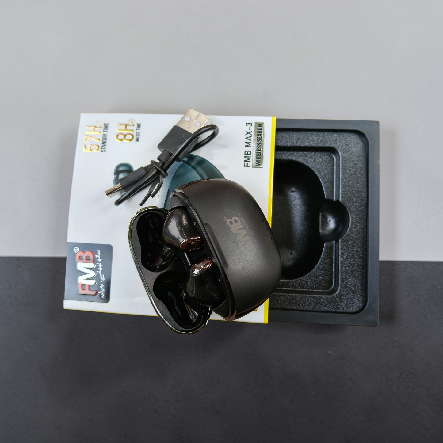 FMB MAX-3 Wireless Earbuds – Bluetooth 5.4 HD Sound, Gaming Mode & Long Battery