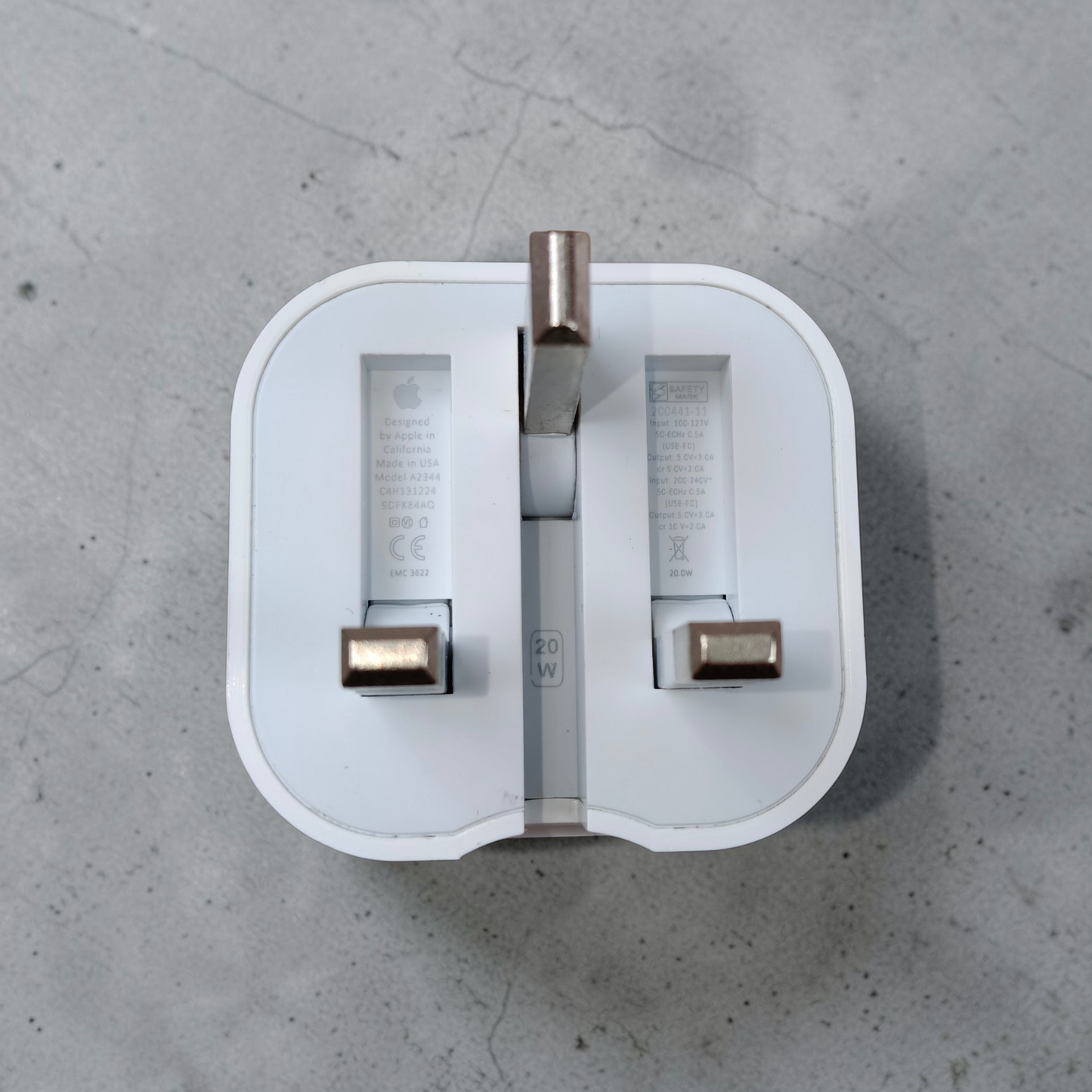 Apple 20W USB-C Fast Charger (3-Pin) – Original Power Adapter for iPhone 15 / 14 / 13 / 12